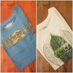 Sahalie Saturday Market Tee 2 Shirt Bundle NWT